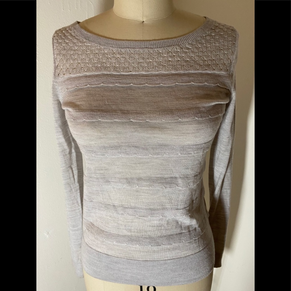 Anthropologie pale grey pullover. Brand new